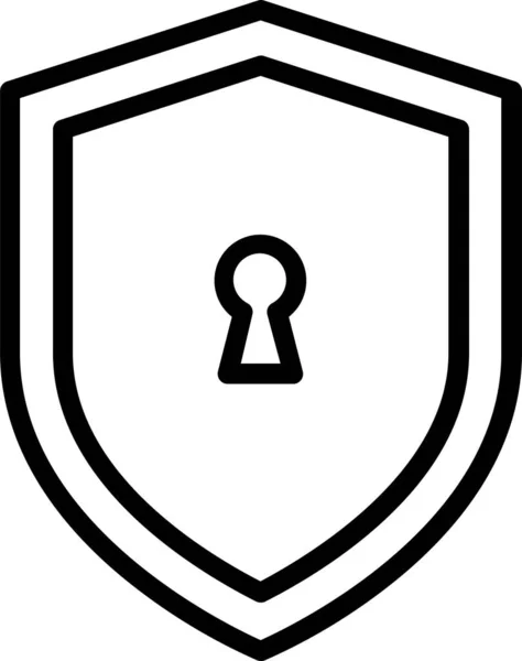 Ikona Bezpieczeństwa Ekranu Zarysie — Wektor stockowy