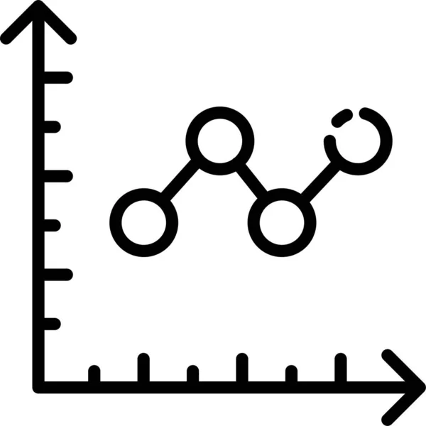 增长战略分析图标的轮廓风格 — 图库矢量图片