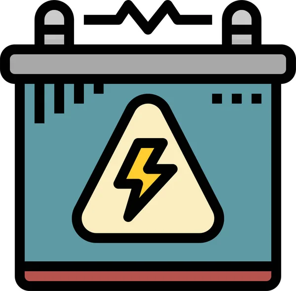 Икона Энергии Аккумуляторной Электроники Категории Экология Экология — стоковый вектор
