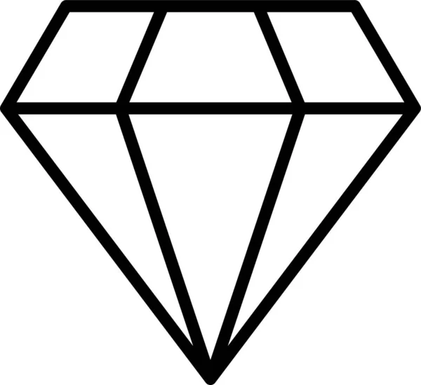 Διαμάντι Κόσμημα Μόδας Εικονίδιο — Διανυσματικό Αρχείο