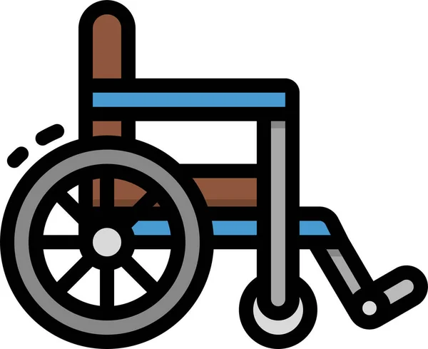 Disability Disabled Handicap Icon Filled Outline Style — Stock Vector