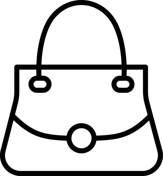 袋装时尚配饰图标 轮廓风格 — 图库矢量图片