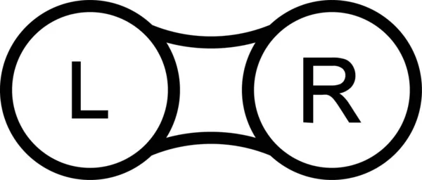 Иконка Глаза Контактных Линз Стиле Контура — стоковый вектор