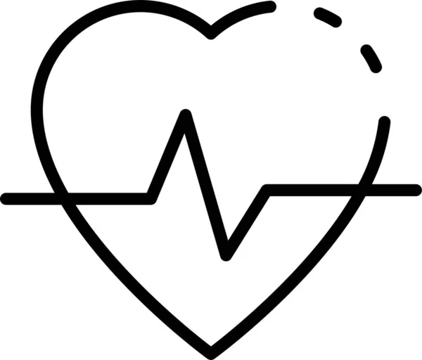 Icona Del Battito Cardiaco — Vettoriale Stock