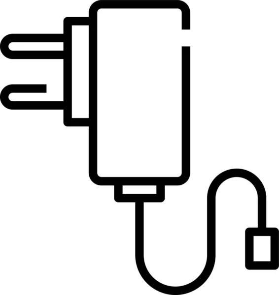 充电器充电图标轮廓样式 — 图库矢量图片