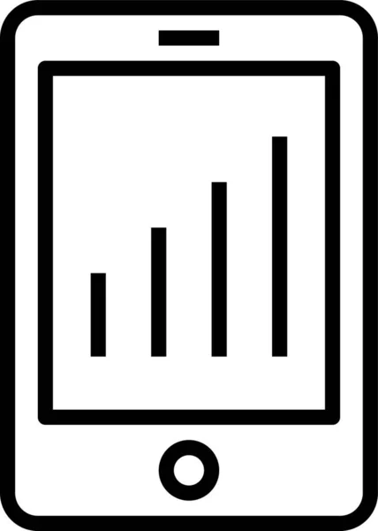 Smartphone Elektronik Ikone Umriss Stil — Stockvektor