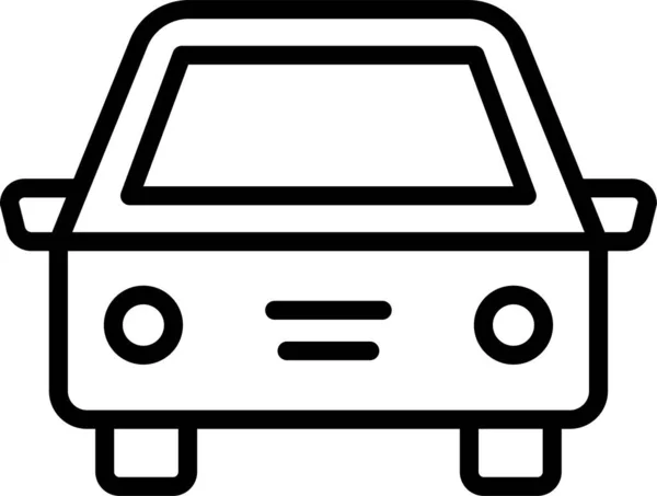Auto Vervoer Auto Pictogram Grote Lijnen Stijl — Stockvector