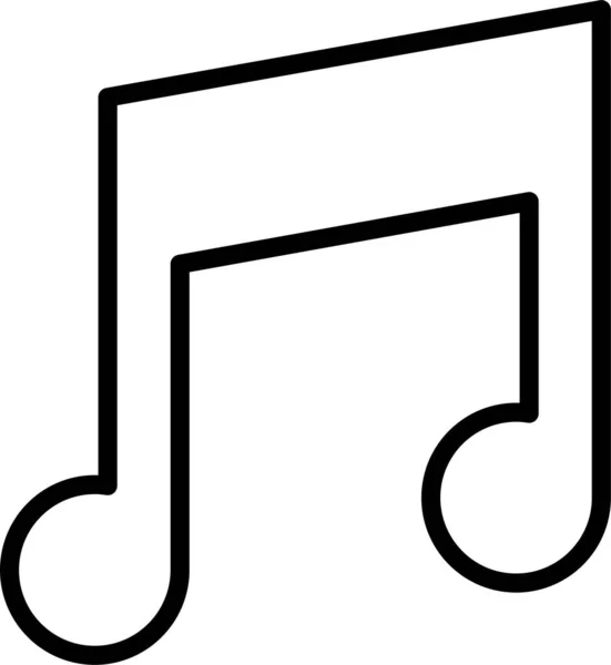 Ikona Nuty Muzycznej Zarysie — Wektor stockowy