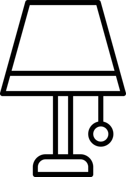Lampe Licht Malerei Ikone Umriss Stil — Stockvektor