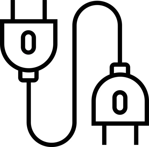 Значок Підключення Джерела Електроенергії — стоковий вектор