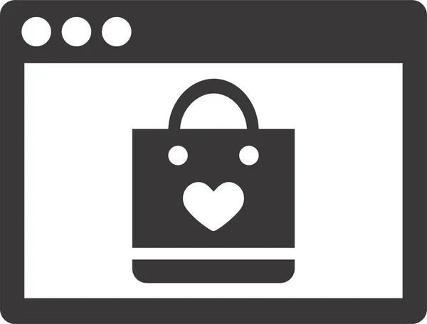 Bag Buy Product Icon Solid Style —  Vetores de Stock