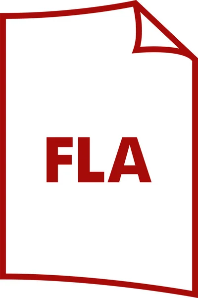 拡張子ファイル形式Flaアイコンアウトラインスタイル — ストックベクタ