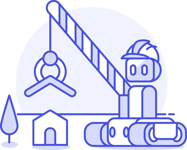 Construction Builder Hard Icon Filled Outline Style — Stock vektor