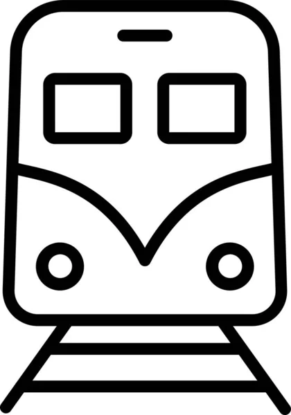 Иконка Железнодорожного Транспорта Стиле Абриджа — стоковый вектор