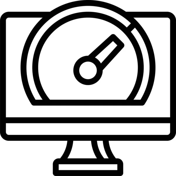 Icono Tecnología Pantalla Monitor — Vector de stock