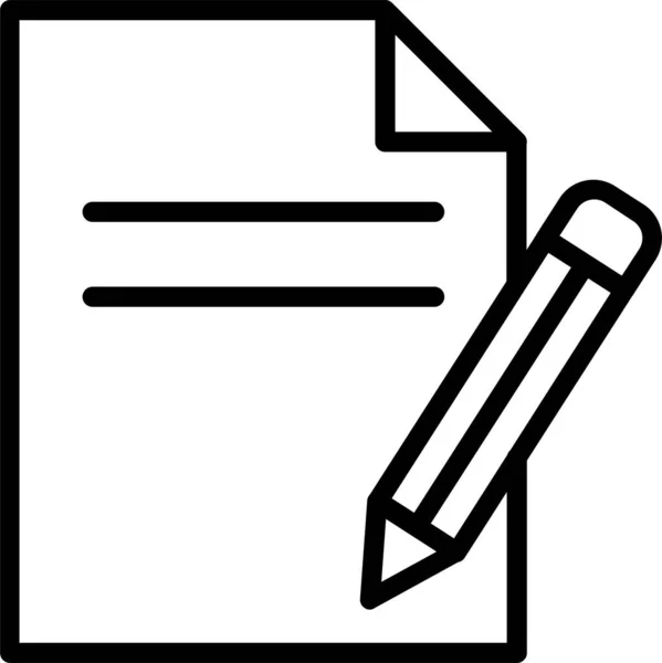 Writing Pen Pencil Icon Outline Style — Stock Vector