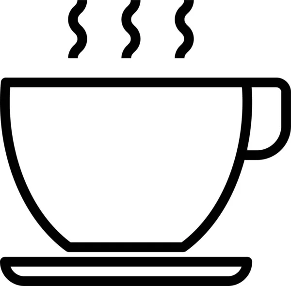 Икона Кофе Шопа Напиток Стиле Наброска — стоковый вектор