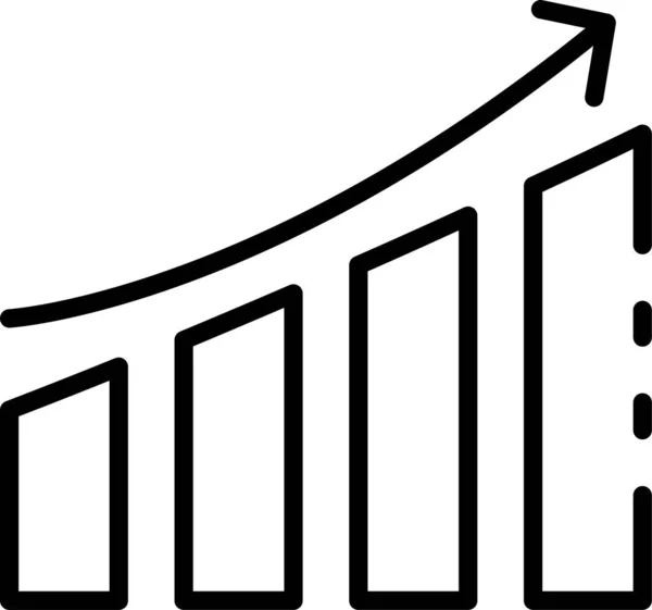 Піктограма Панелі Статистики Зростання Стилі Контурів — стоковий вектор