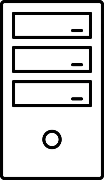 Icono Tecnología Torre Cpu — Vector de stock