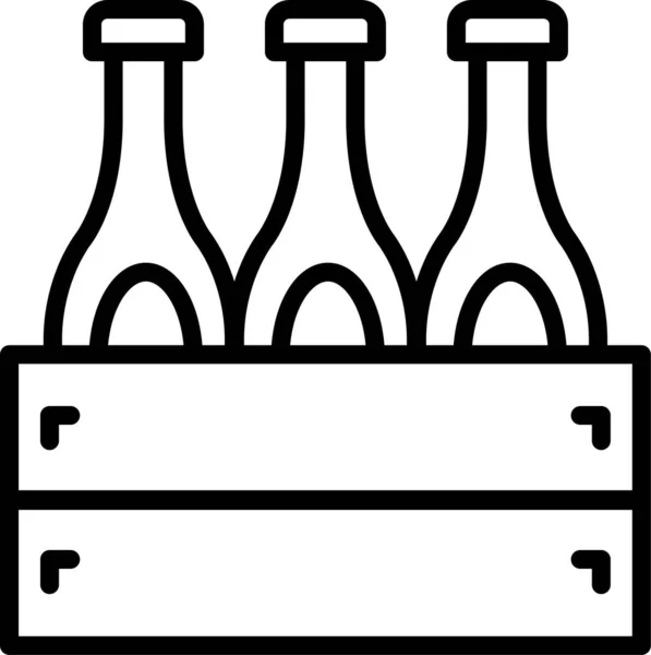 Borosüveg Alkohol Ikon — Stock Vector