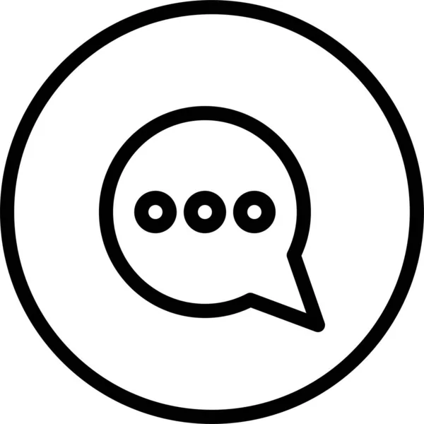 Bubbla Chatt Kommunikation Ikon Kontur Stil — Stock vektor