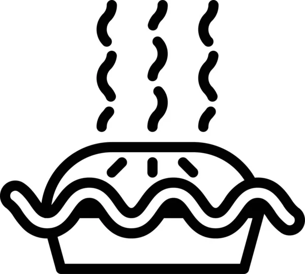 Хлібобулочний Десерт Їжі Значок Контурному Стилі — стоковий вектор