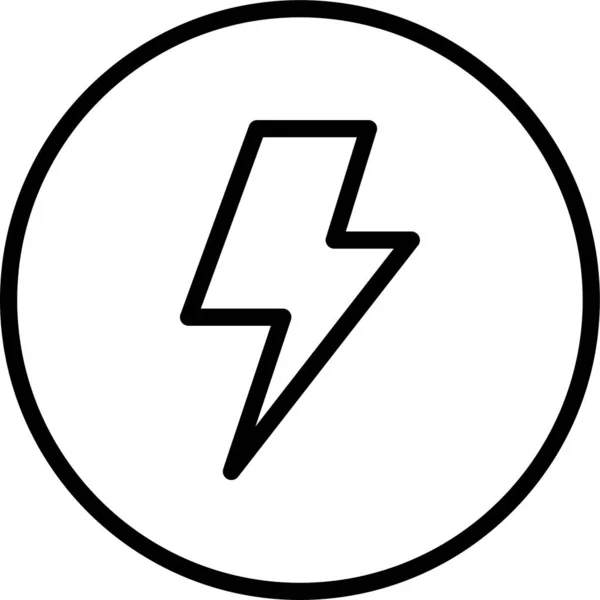Flash Huidige Elektriciteit Pictogram — Stockvector