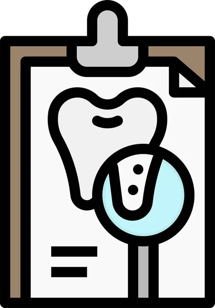 Checkup Οδοντιατρικό Εικονίδιο Του Στόματος Στυλ Γεμάτο Περίγραμμα — Διανυσματικό Αρχείο