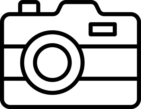 Dslr Kamera Fotografie Ikone Umriss Stil — Stockvektor