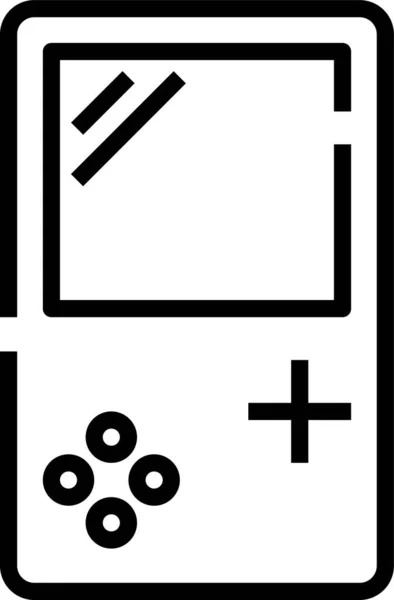 Video Game Gamepad Pictogram Omtrek Stijl — Stockvector