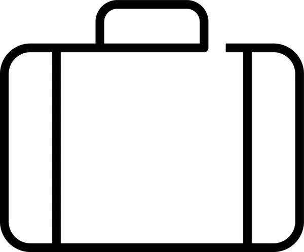 Βαλίτσα Αποσκευών Εικονίδιο Τσάντα Στυλ Περίγραμμα — Διανυσματικό Αρχείο