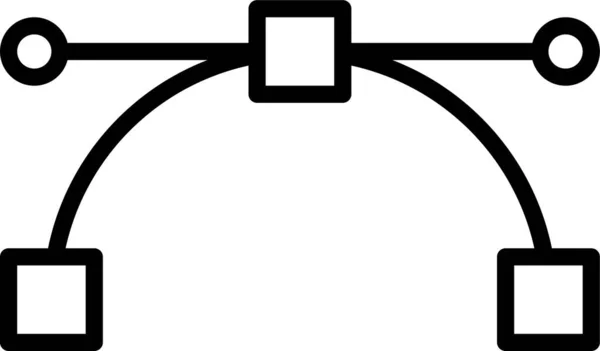 Symbol Für Ankerpunkt Kurve — Stockvektor
