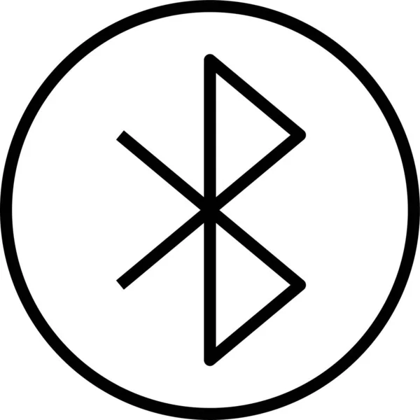 Bluetooth Trådlös Multimedia Ikon — Stock vektor