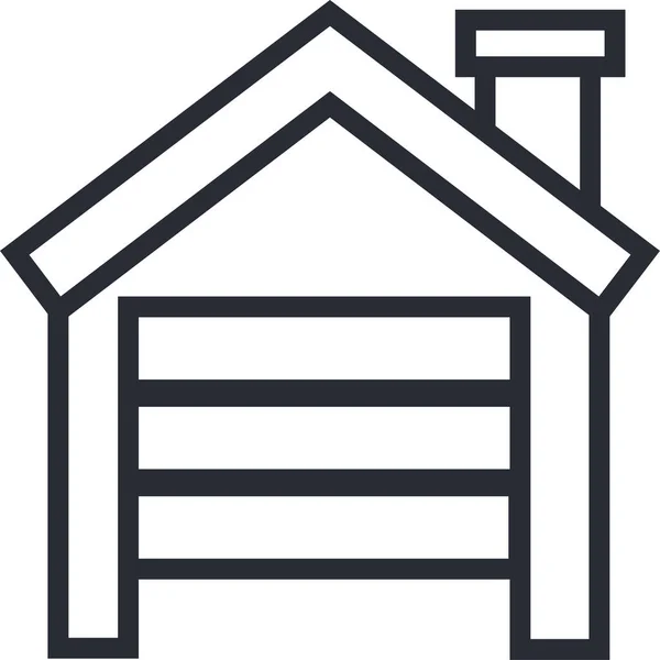 Garage Buy Estate Icon Outline Style — Stock Vector