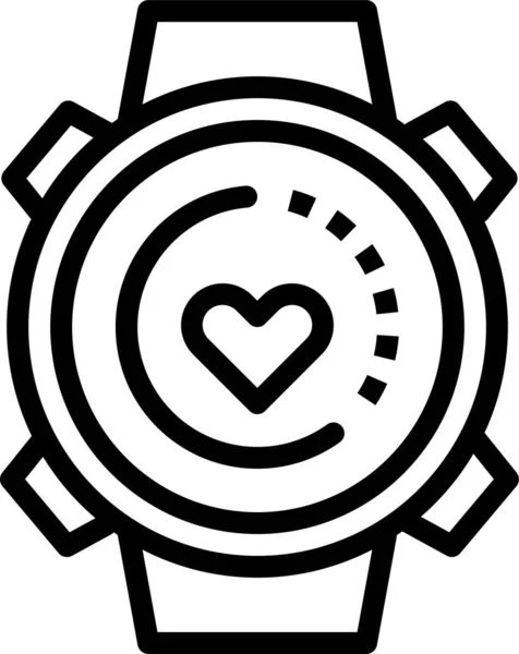 심리전 Heart Sports Time Icon — 스톡 벡터