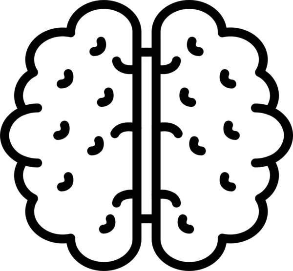 Εικονίδιο Ιδέας Σκέψης Εγκεφάλου Στυλ Περίγραμμα — Διανυσματικό Αρχείο