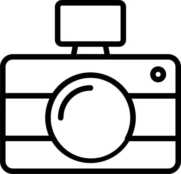 Иконка Захвата Камеры Dslr Стиле Контура — стоковый вектор