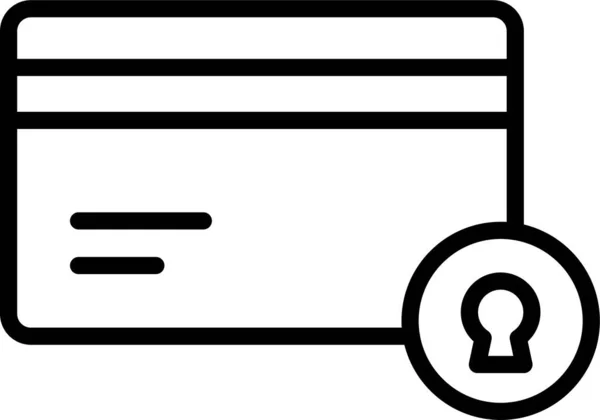 Kreditkarten Zahlungs Symbol Umriss Stil — Stockvektor