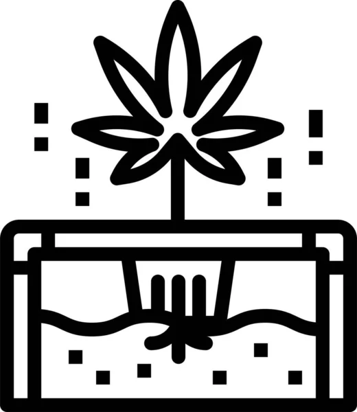 Cultivo Cannabis Icono Hidropónico — Archivo Imágenes Vectoriales