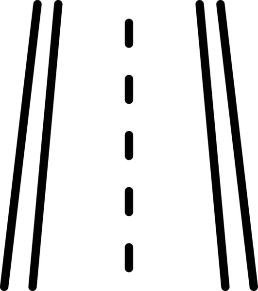Иконка Дорожного Пути Стиле Наброска — стоковый вектор
