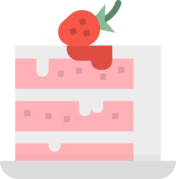 Gâteau Tasse Cupcake Icône Dans Style Plat — Image vectorielle