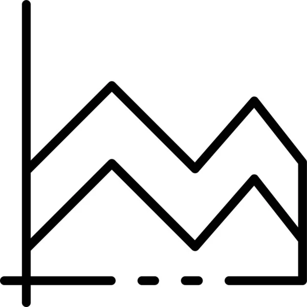 Gráfico Gráfico Gráfico Gráfico Ícone Estatística —  Vetores de Stock