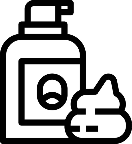 Foam Hair Salon Icon Outline Style — Stock Vector