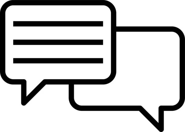 Üzenet Beszélgetés Kommunikáció Ikon Vázlatos Stílusban — Stock Vector