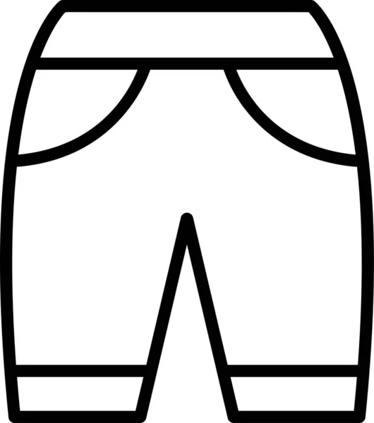 アウトラインスタイルでパンツの服のアパレルアイコン — ストックベクタ