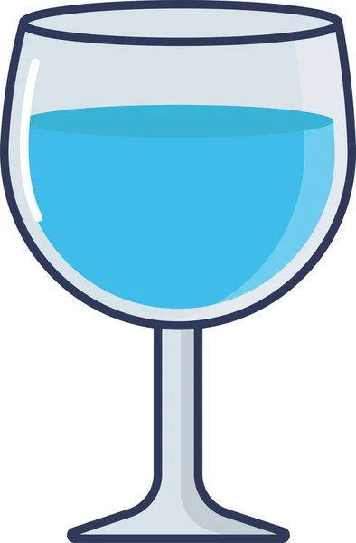 Drink Glas Water Icoon Gevulde Outline Stijl — Stockvector