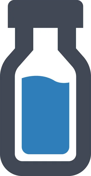 Läkemedel Filial Flaska Ikon Fast Stil — Stock vektor