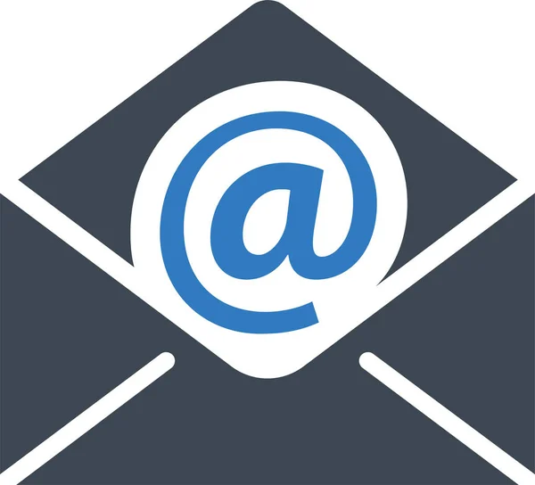 Ícone Mensagem Caixa Entrada Mail Estilo Sólido — Vetor de Stock