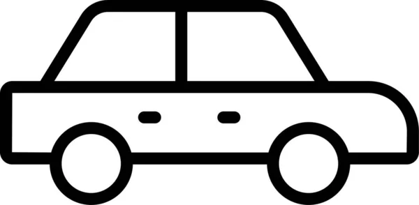 Icono Del Vehículo Transporte Coche Estilo Esquema — Vector de stock