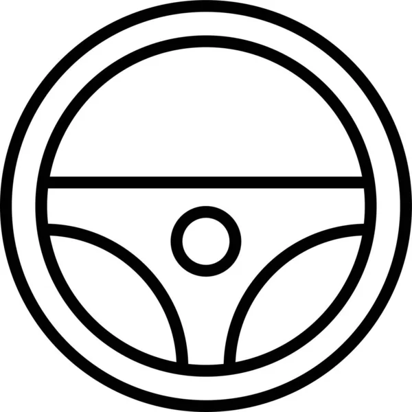 Steering Car Drive Icon Outline Style — Stock Vector